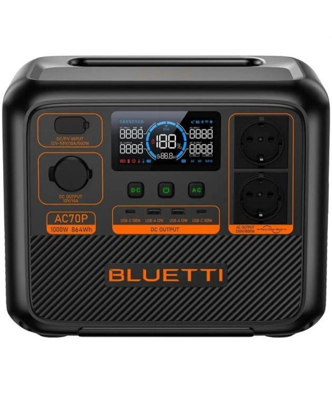 Зарядна станція Bluetti  AC70P 1000W 864Wh. Нова.