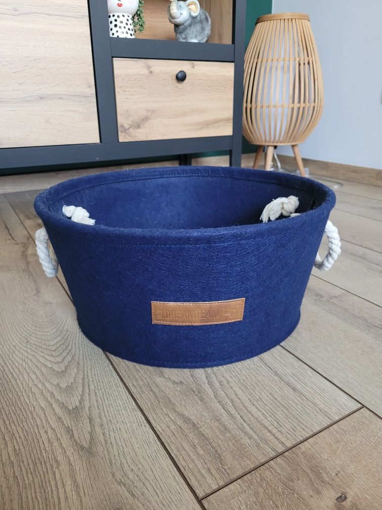 Legowisko dla kota psa poduszka Loft filcowe granatowe