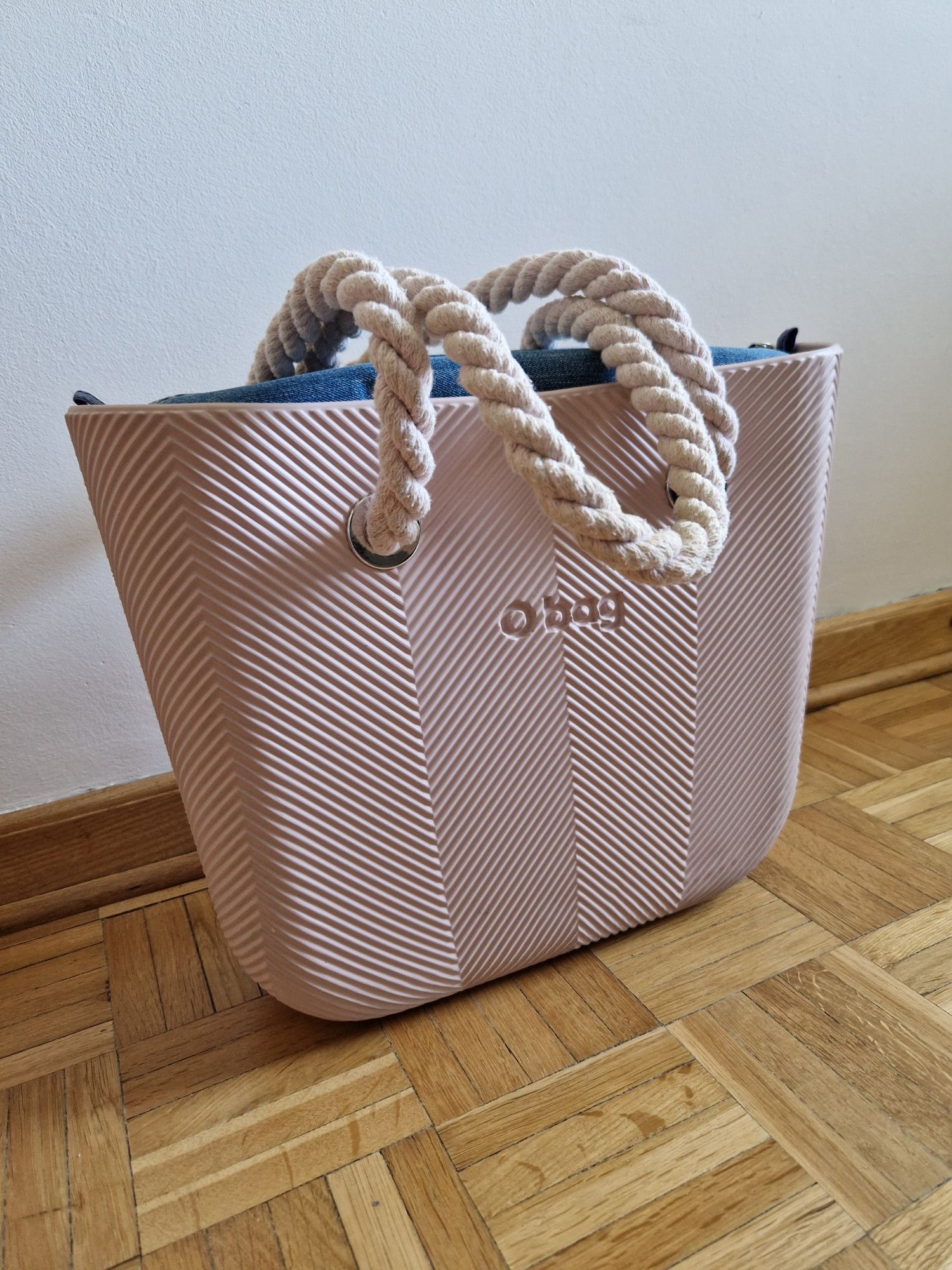 Torebka Obag O BAG MINI jodełka ROSA SMOKE super zestaw
