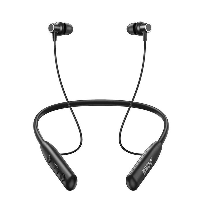 Słuchawki Bluetooth BWOO Dokanałowe Sport Na Szyję ENC Mocna Bateria