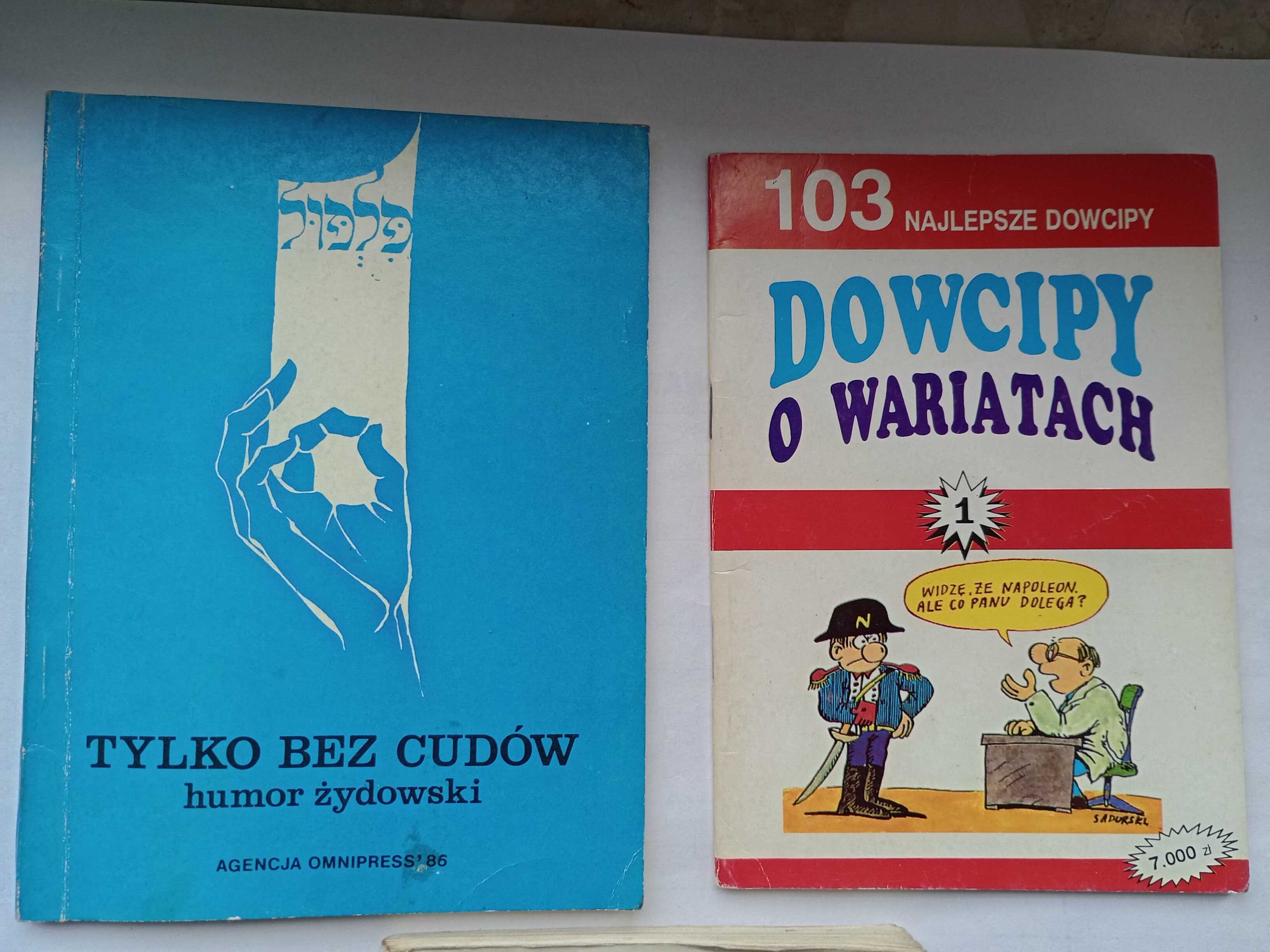 HUMOR Żydowski Dowcipy o Wariatach Kawały Uśmiech Zestaw 3 książek PRL