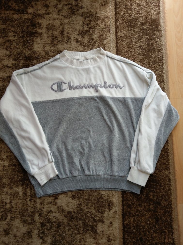 bluza pluszowa damska crewneck Champion Central haft logo