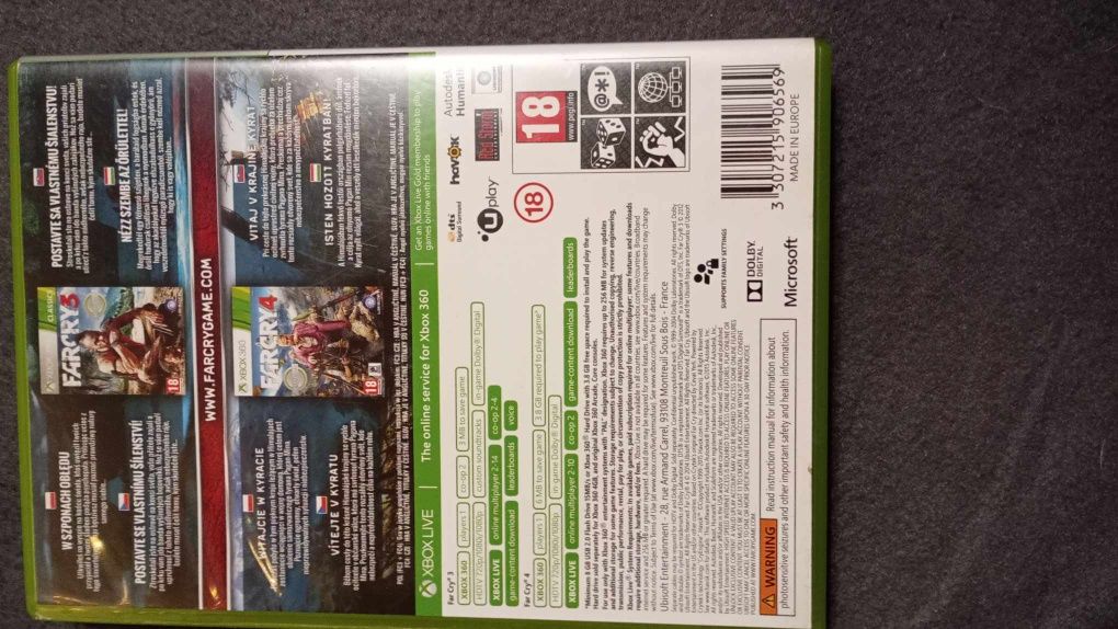 Gry Far Cry 3+ Far Cry 4, Xbox 360 PL