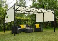 Okazja! Pergola ogrodowa metalowa 3x4m, kremowa