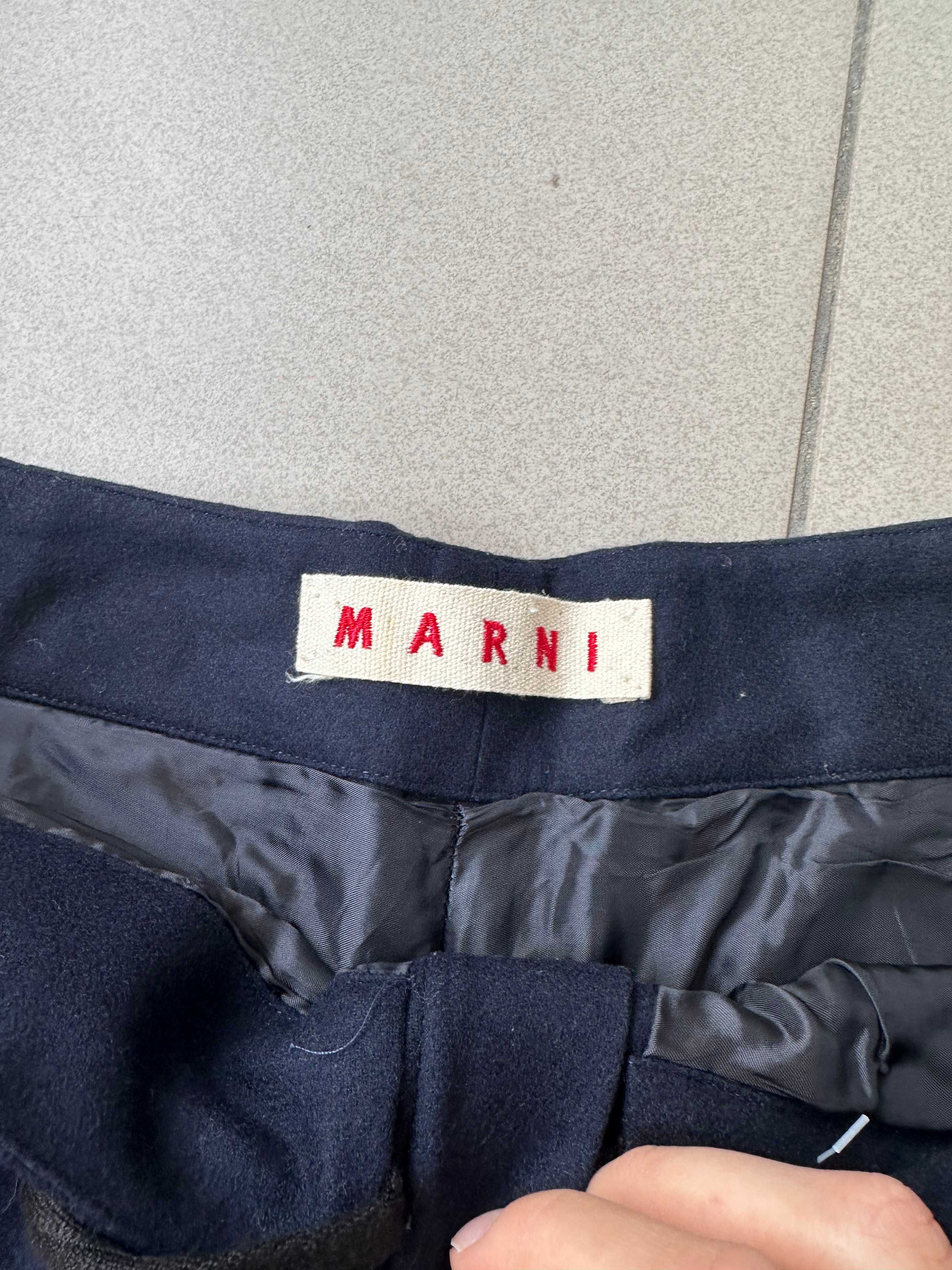 Spodnie wełniane Marni damskie eleganckie biurowe r. L