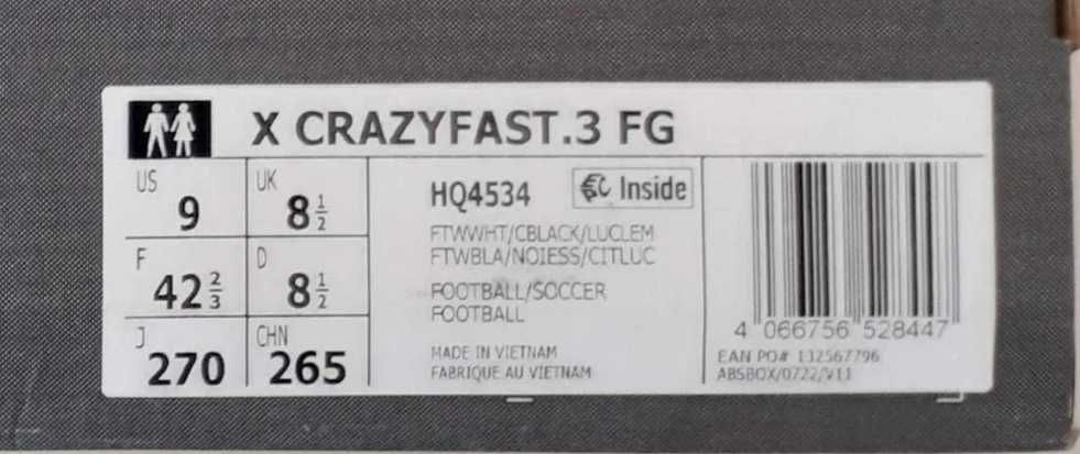 Chuteiras Adidas X Crazyfast.3 FG NOVAS - Lisboa ou arredores