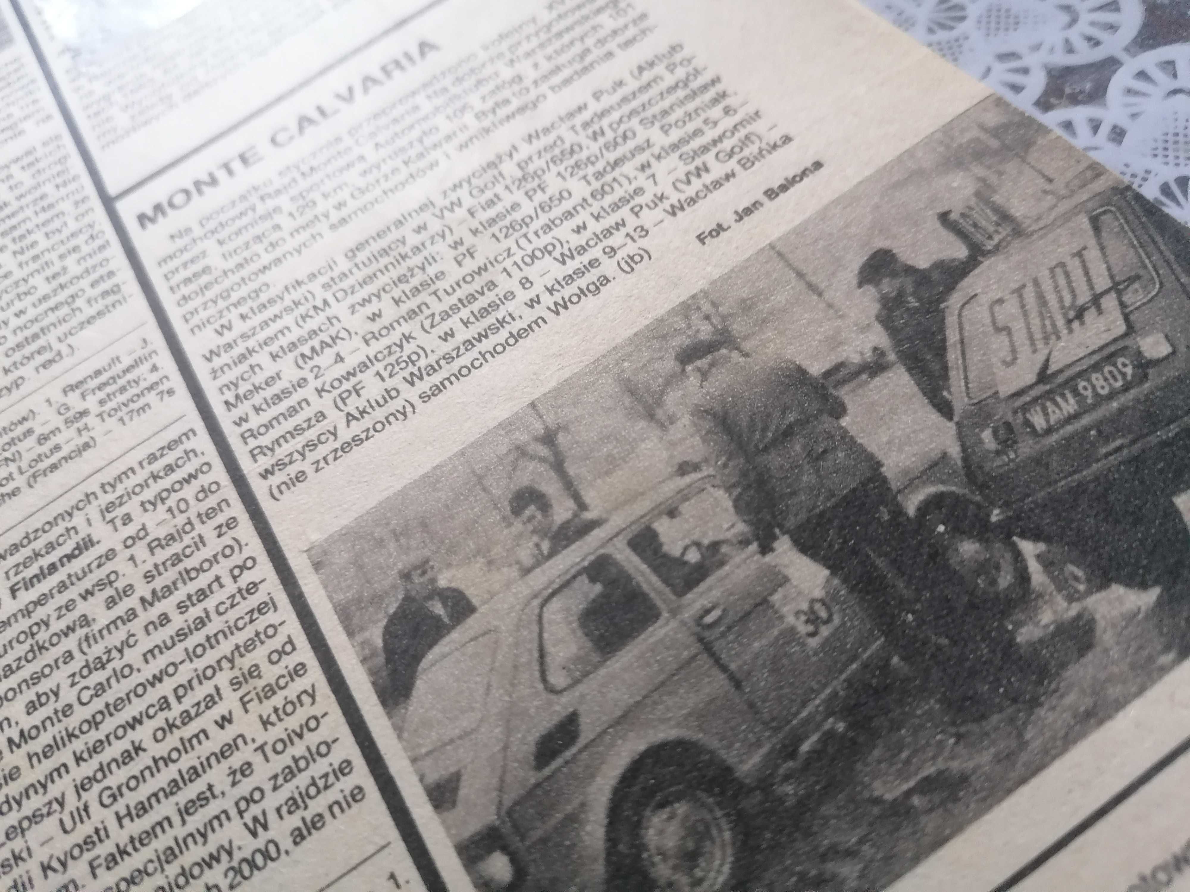 Gazeta MOTOR 1981 nr 8 MIKRUS  RAJD Fiat 125p PRL antyk klasyk