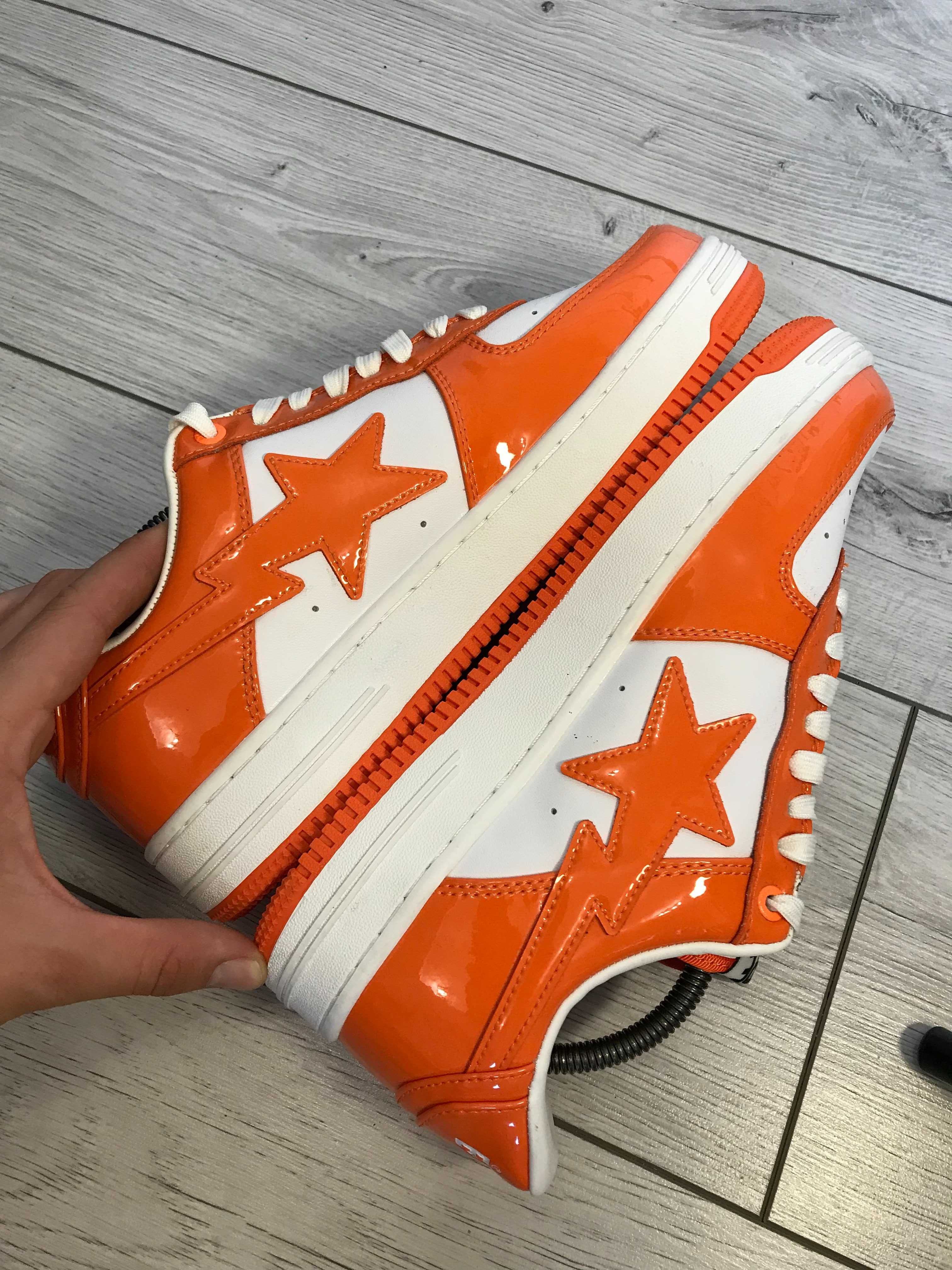 Nowe ! Buty Bape Orange Patent Bapesta rozm. 43,5