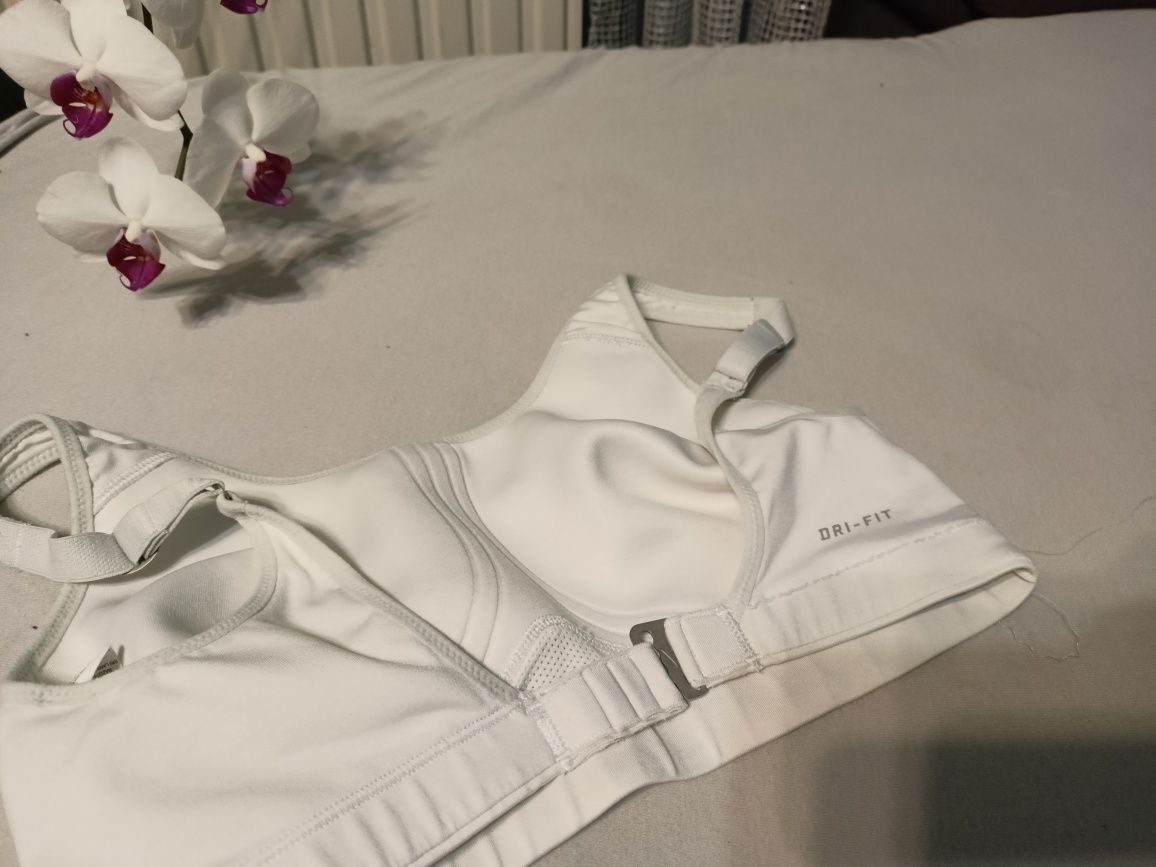 Biały stanik biustonosz sportowy NIKE 70 75 C D