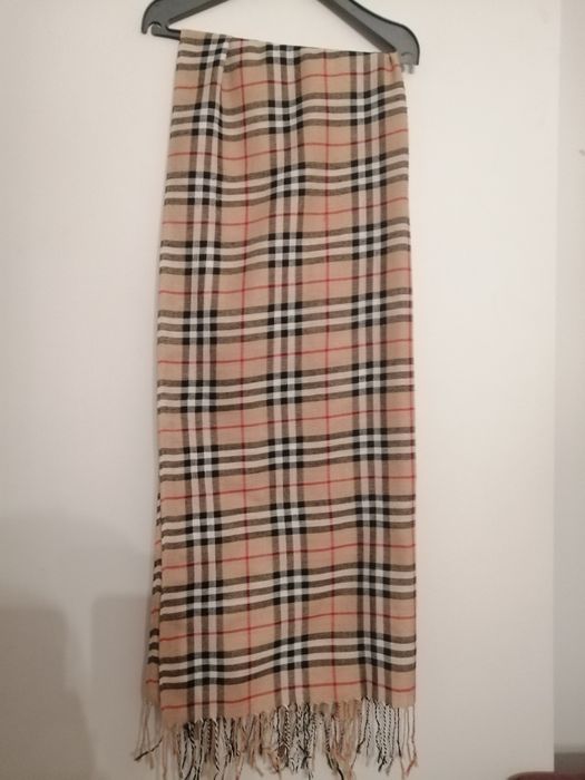 Szalik w kratkę Pashmina damski