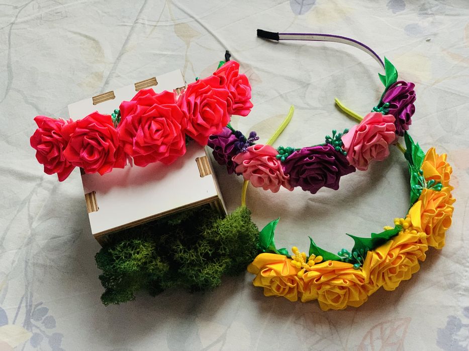 Украшения на голову розы обруч ободок с цветами