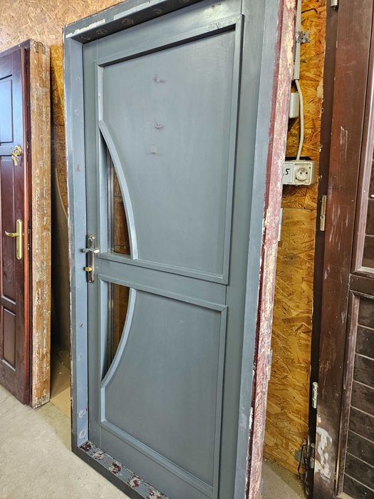 DRZWI Zewnętrzne Dębowe Drewniane Dąb Wejściowe 100x204cm