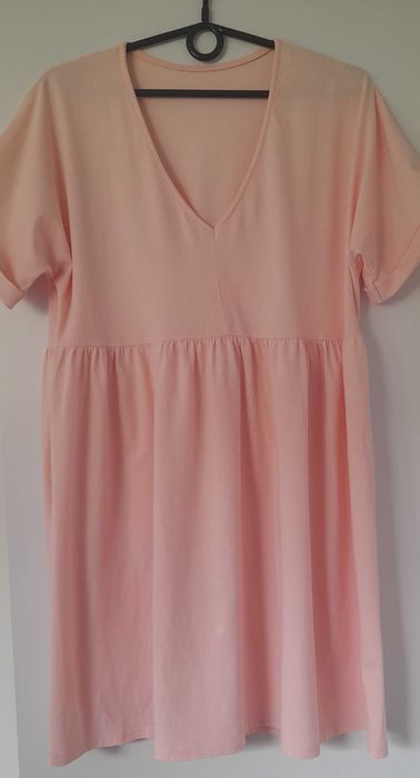 Tunika sukienka różowa oversize