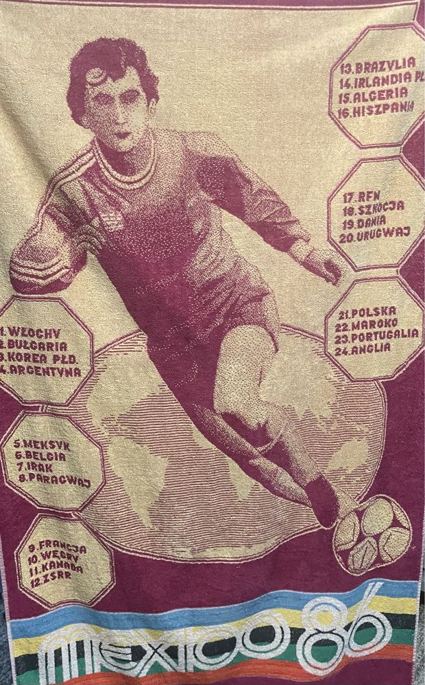 Unikalny ręcznik z mistrzostw swiata 1986
