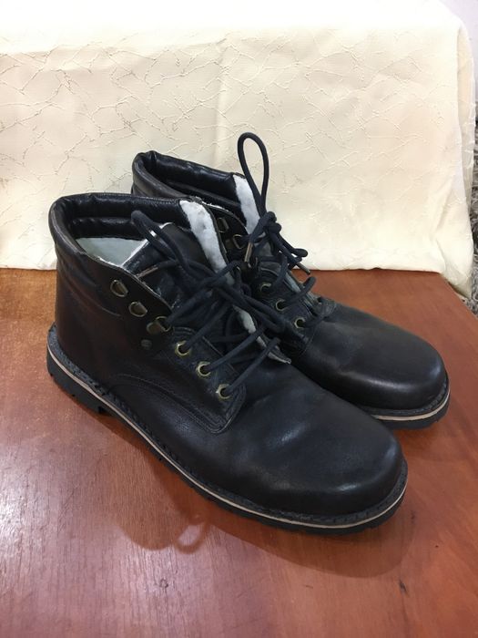 Чоловічі шкіряні,утеплені черевики 47р