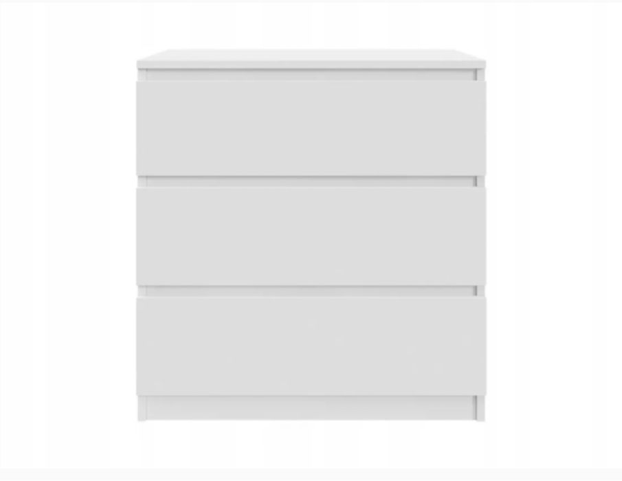 Biała komoda z 3 szufladami 90 cm