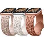 Zestaw 3 Bransoletek Silikonowych w Panterkę Apple Watch 42mm