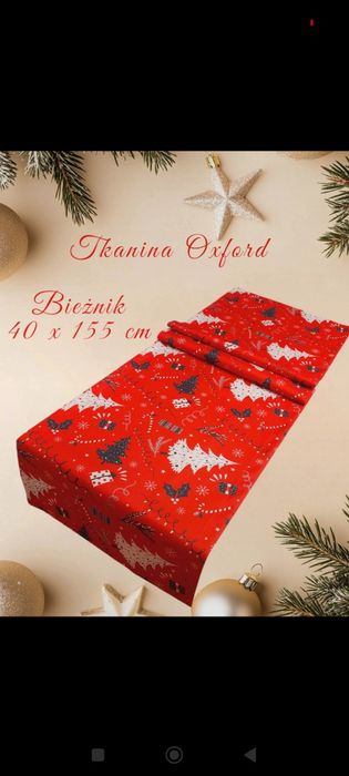 Bieżnik świąteczny 40/155 cm wodoodporny