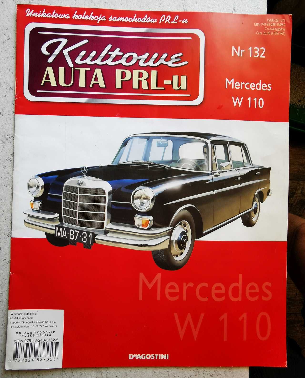 Kultowe Auta PRL-u, Mercedes W 110 plakat kolekcjonerski nr 132