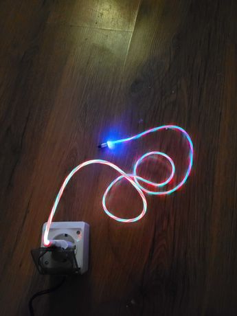 Kabel usb led typu-c miro iphone