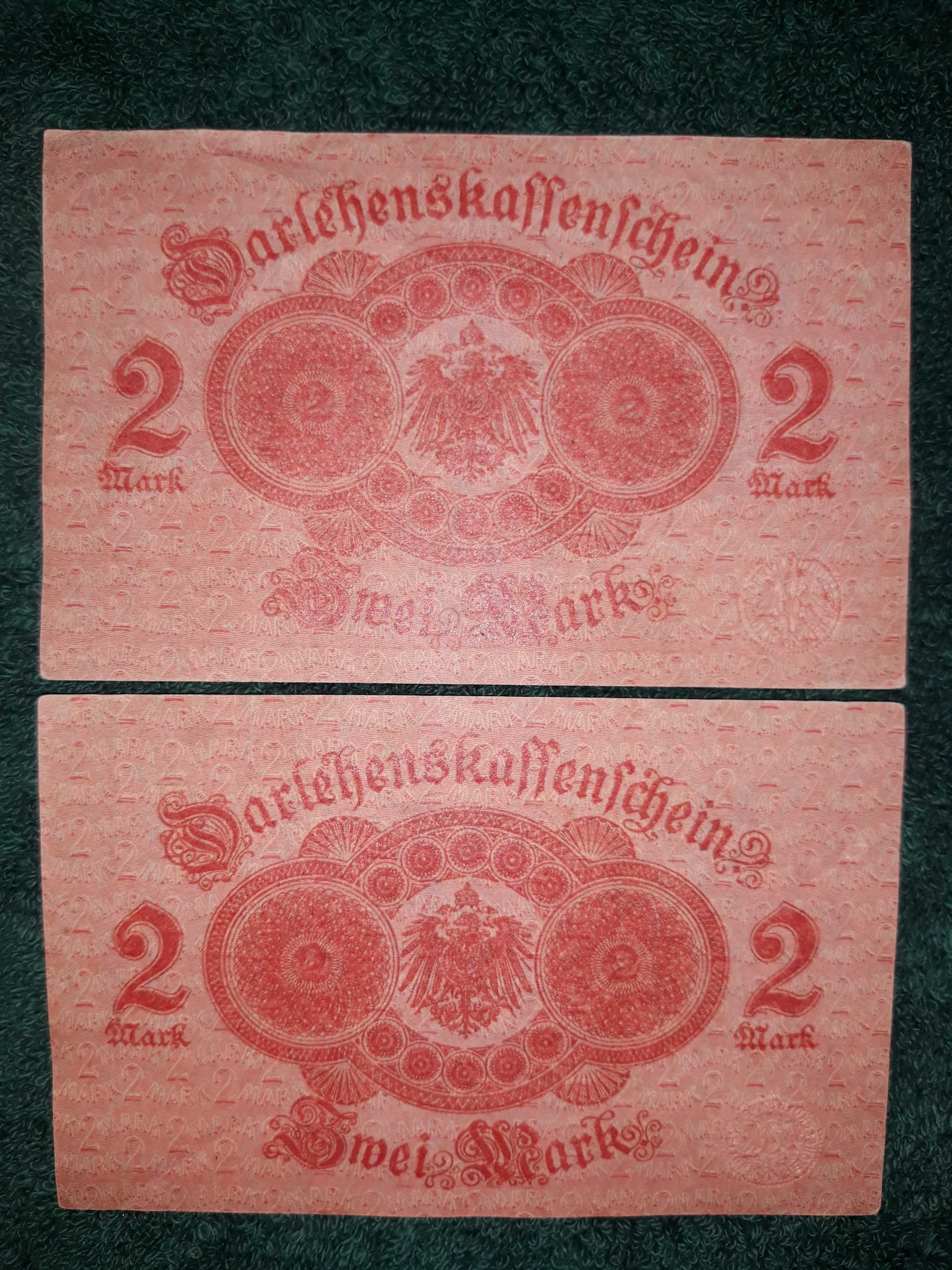 Дві бони Німецької імперії  2 марки 1914р.