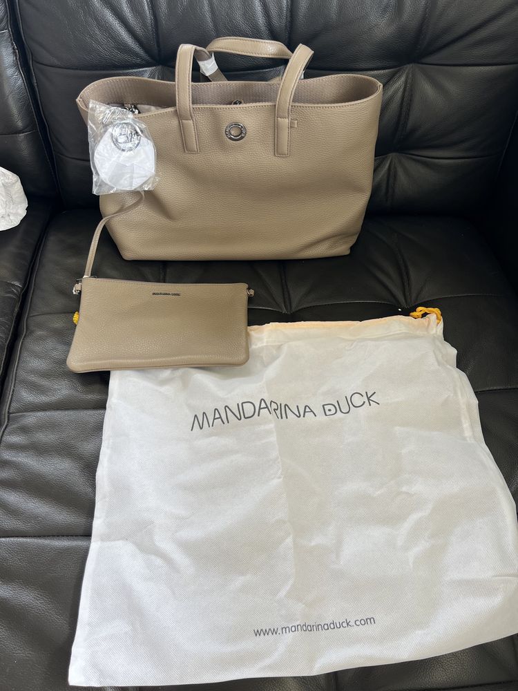 Skórzana torba na zakupy Mandarina Duck