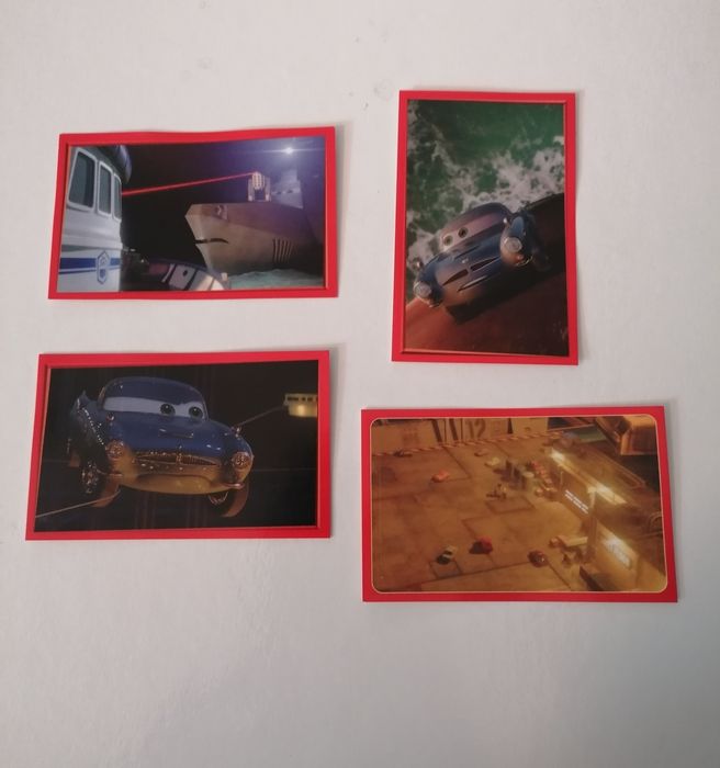 4 cromos da colecção Cars 2 Disney Pixar, edição 2011 da Panini