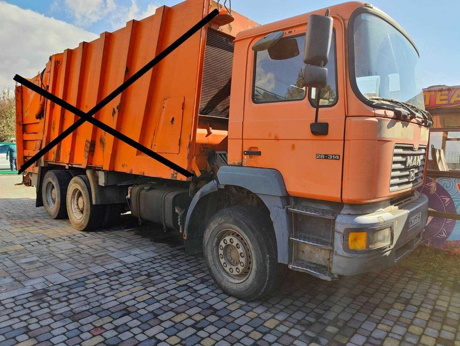 Самосвал сміттєвоз MAN 26.314 мусоровоз на самосвал 6х4 шасі мусоровоз