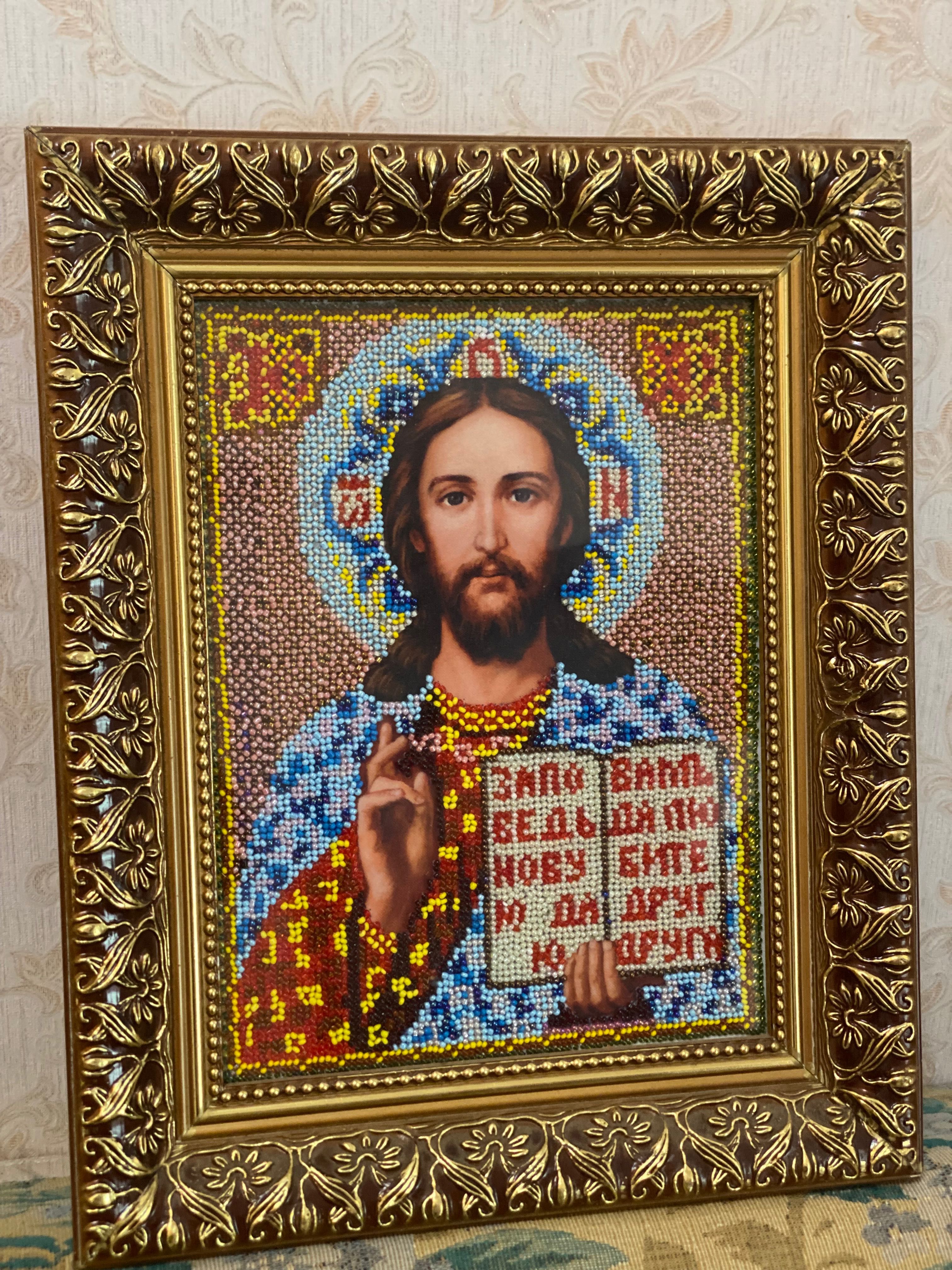 Икона бисер ручная работа
