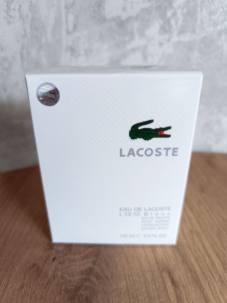 Чоловічий парфум Lacoste Eau De L.12.12 Blanc. Лакоста біла.