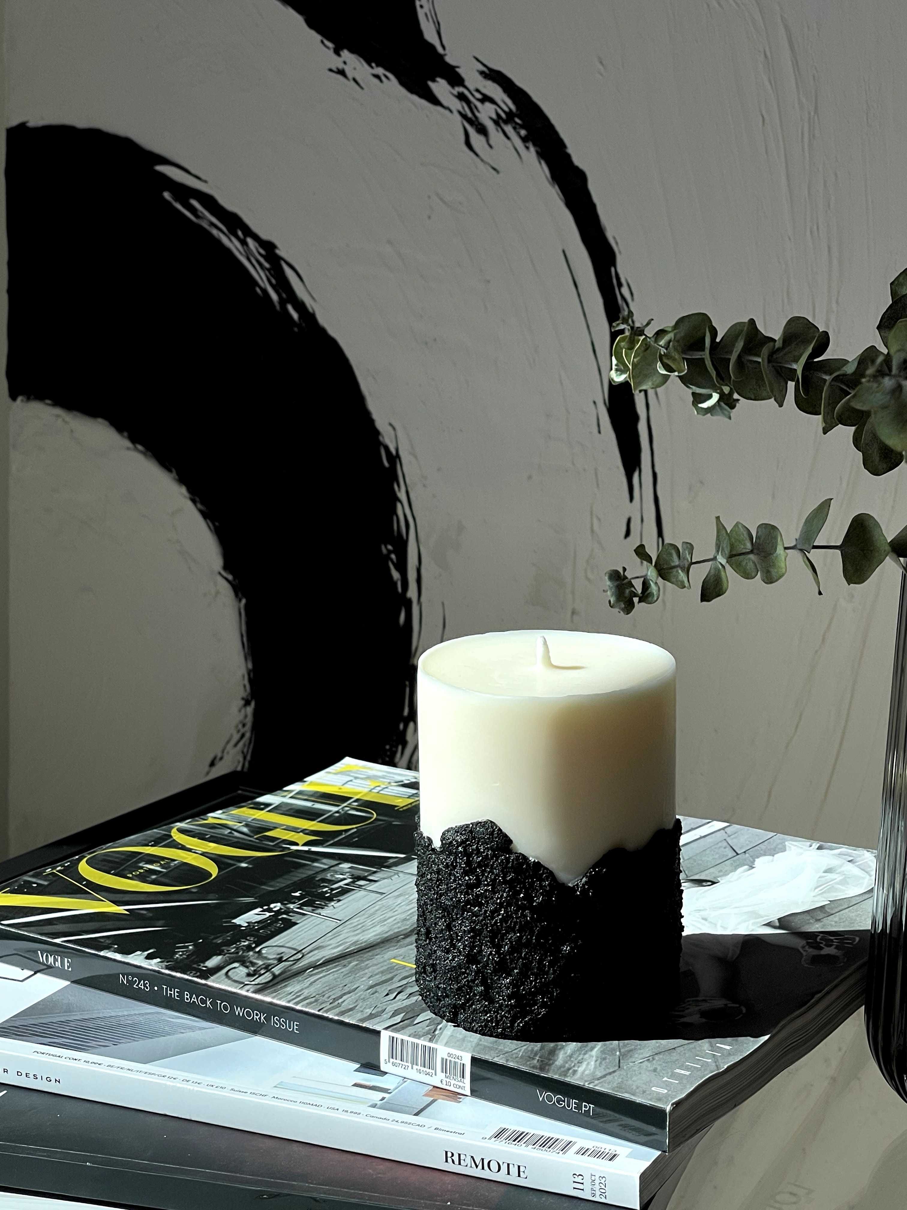 Lux Concrete Pillar Candles/soy wax/Velas decorativa artesanais