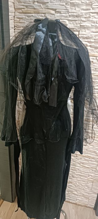 Strój pani Adams Motricia, przebranie halloweenowe dla kobiety,r.L