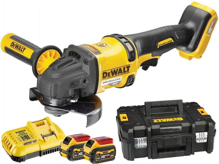 Szlifierka kątowa 125mm 54V FlexVolt 2x6.0Ah ładowarka walizka DeWalt