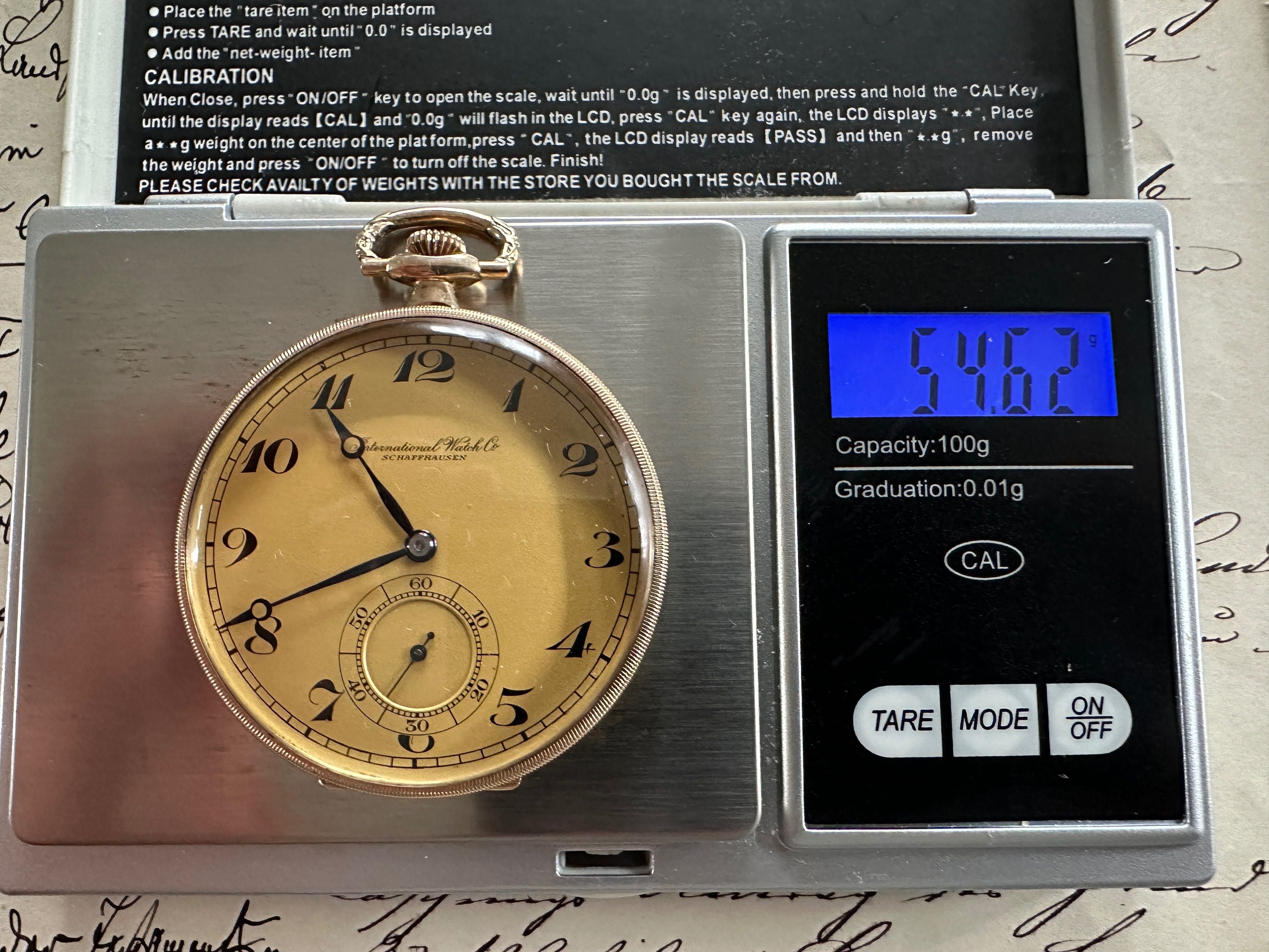 IWC Probus Scafusia Schaffhausen zegarek kieszonkowy, złoty 14K, 1926r