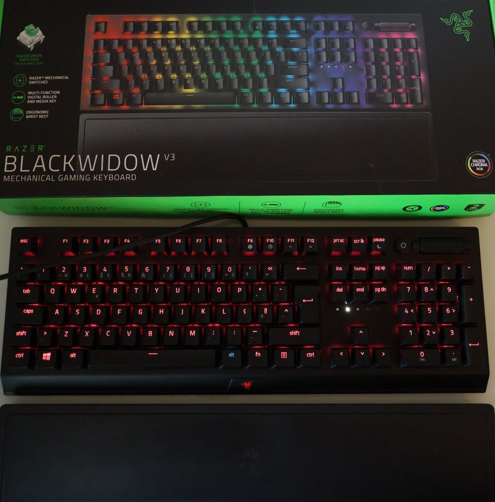 Teclado Gaming Razer BlackWidow V3 - Layout PT - Green Switches