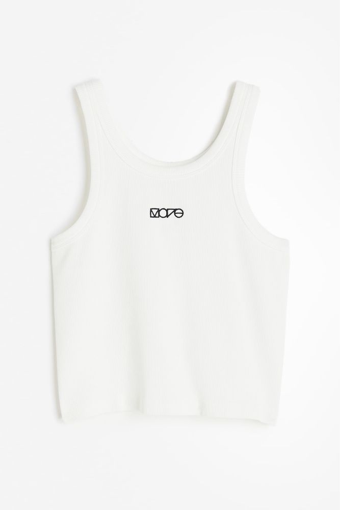 Damski top prążkowany h&m krotka koszulka sportowa seamless drymove