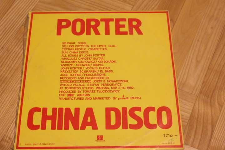 płyta winylowa John Porter china disco z autografami