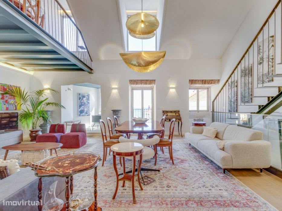 Loft deslumbrante com uma vista para a baía de Paço de Arcos de cor...