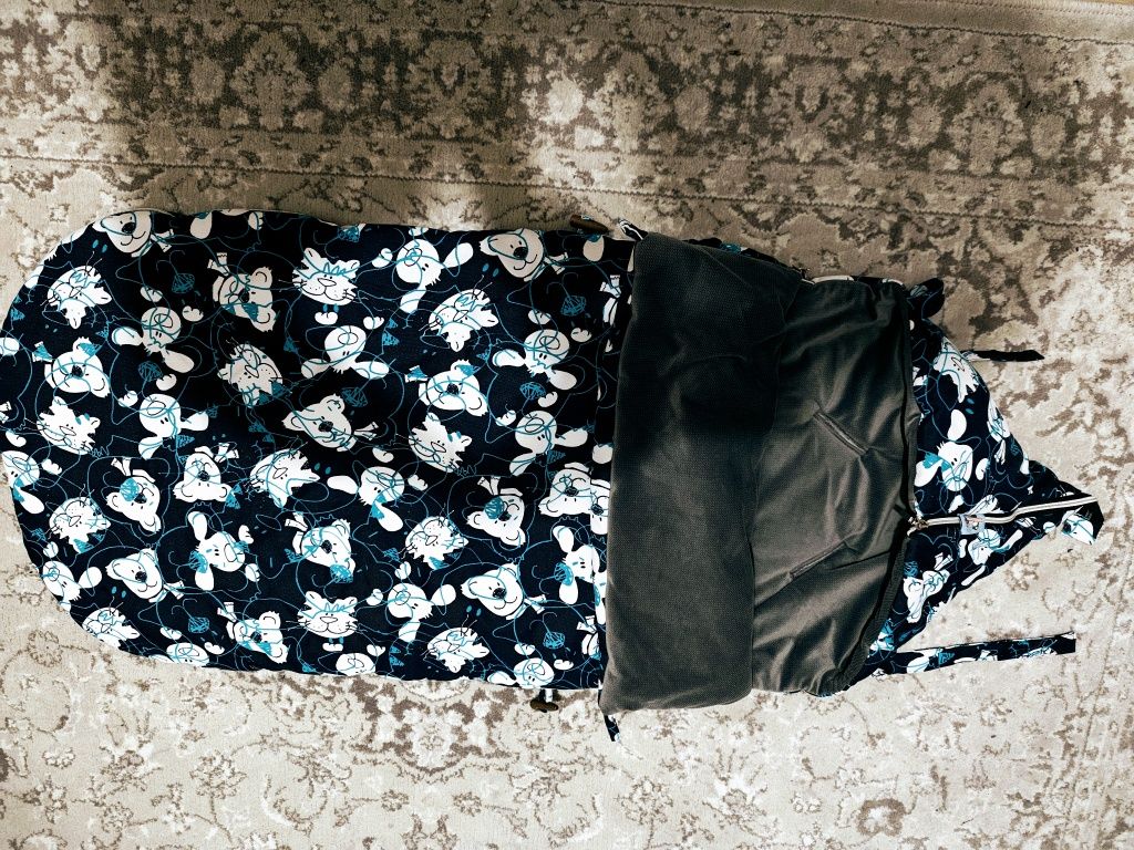 Śpiwór do wózka Kolorowe pokoiki 114 cm rozpinany Velvet