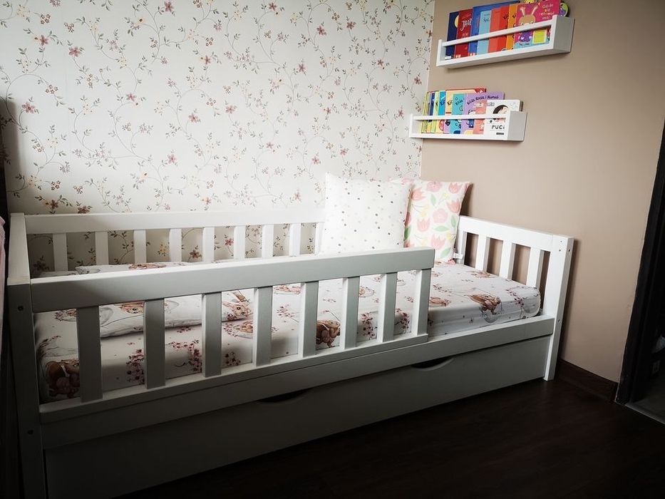 Łóżko drewniane, 160/80, inne rozmiary, sosna, styl skandynawski