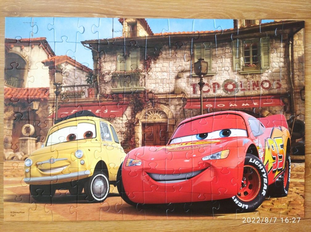 Puzzle Cars Zygzak i Luigi kompletne 100 elementów