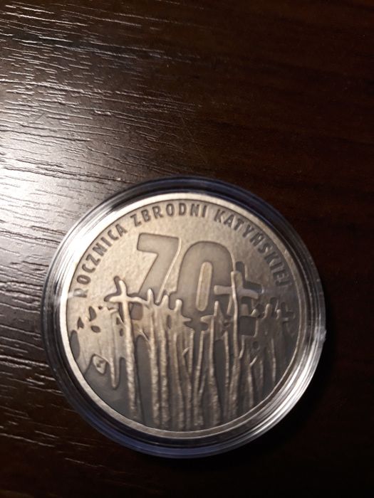 Moneta srebrna kolekcjonerska 70. rocznica zbrodni katyńskiej 10 zł
