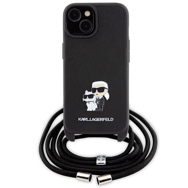 Etui Karl Lagerfeld Crossbody Saffiano iPhone 15 - Czarne