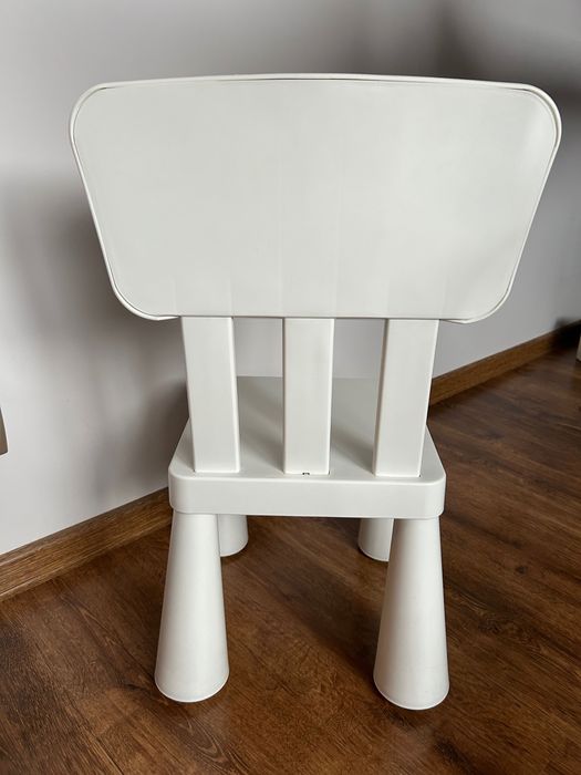 IKEA MAMMUT Krzesełko dziecięce Białe