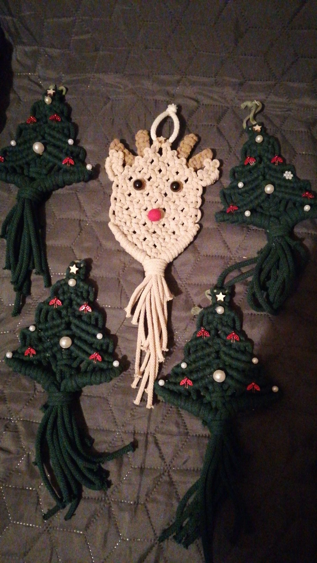 Choinki makrama handmade