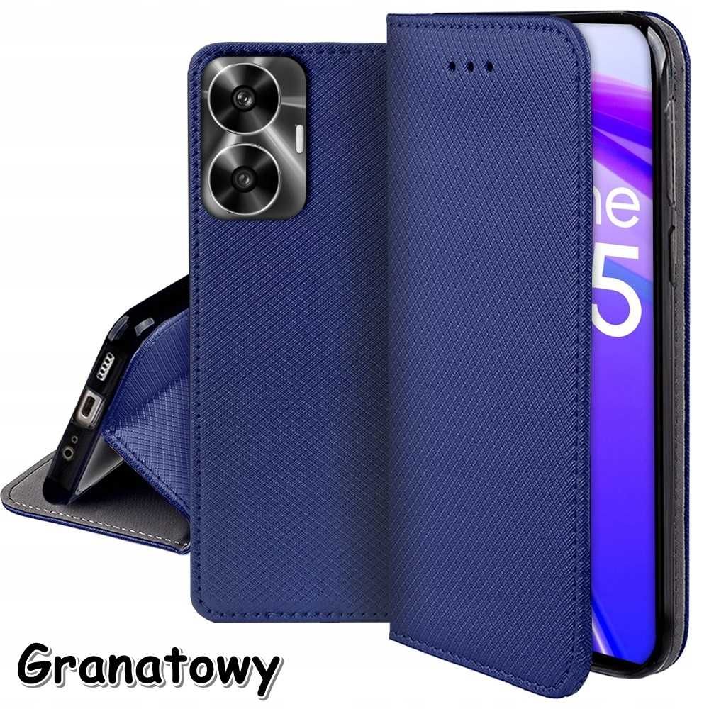 Etui Smart Magnet do Realme C55 + Szkło Hartowane