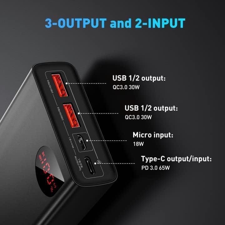 Павербанк Baseus Power Bank 65W 20000mAh чорний