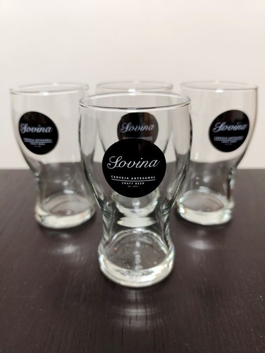 Lote de 4 Copos de Cerveja Artesanal - Sovina (Novos - 25 cl)
