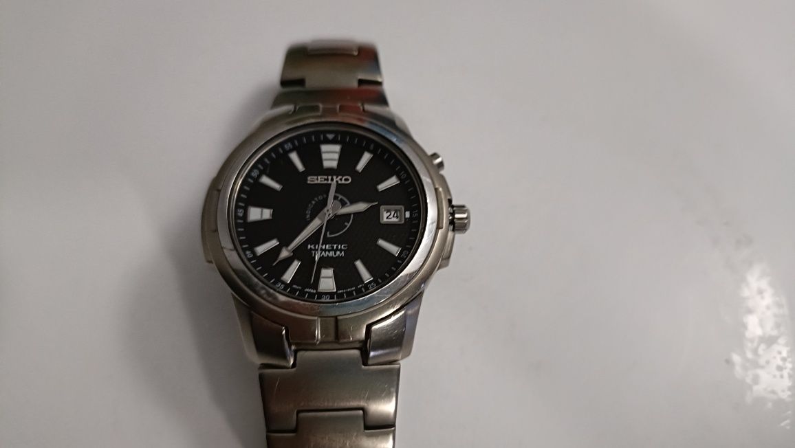 zegarek  męski seiko kinetic titanium