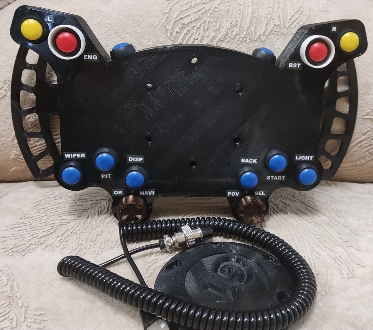 DIY рульовий батонбокс v2 руль для сімрейсингу simracing fanatec Logit